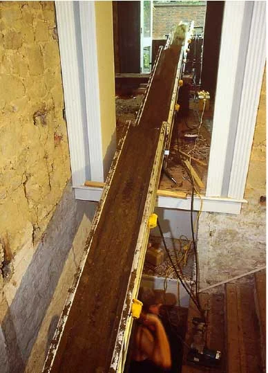 Crawl Space and Below Grade Portable Conveyor System